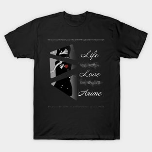 Life, Love, Anime custom, hand drawn figure T-Shirt